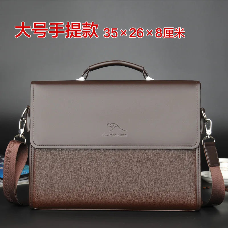 Men's Tote Bag Pu Leather Briefcase Handbags for Men Large Man Laptop Bags Business Male Shoulder Crossbody Bag Luxury Designer