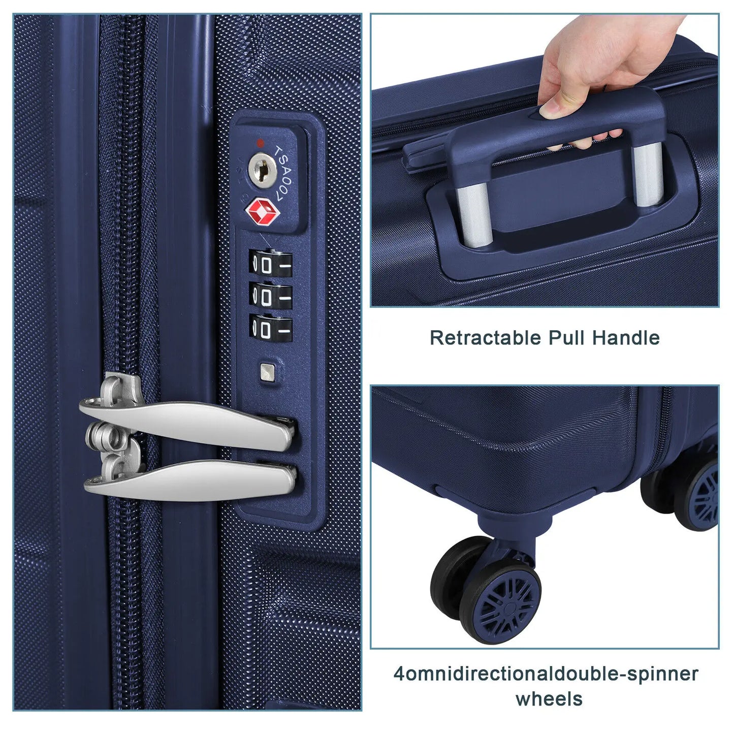 [US Stock] Luggage Business Travel Luggage With Spinner Wheel 20-inch Boarding Luggage 24/28-inch Luggage