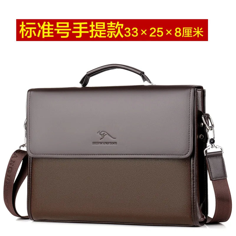 Men's Tote Bag Pu Leather Briefcase Handbags for Men Large Man Laptop Bags Business Male Shoulder Crossbody Bag Luxury Designer