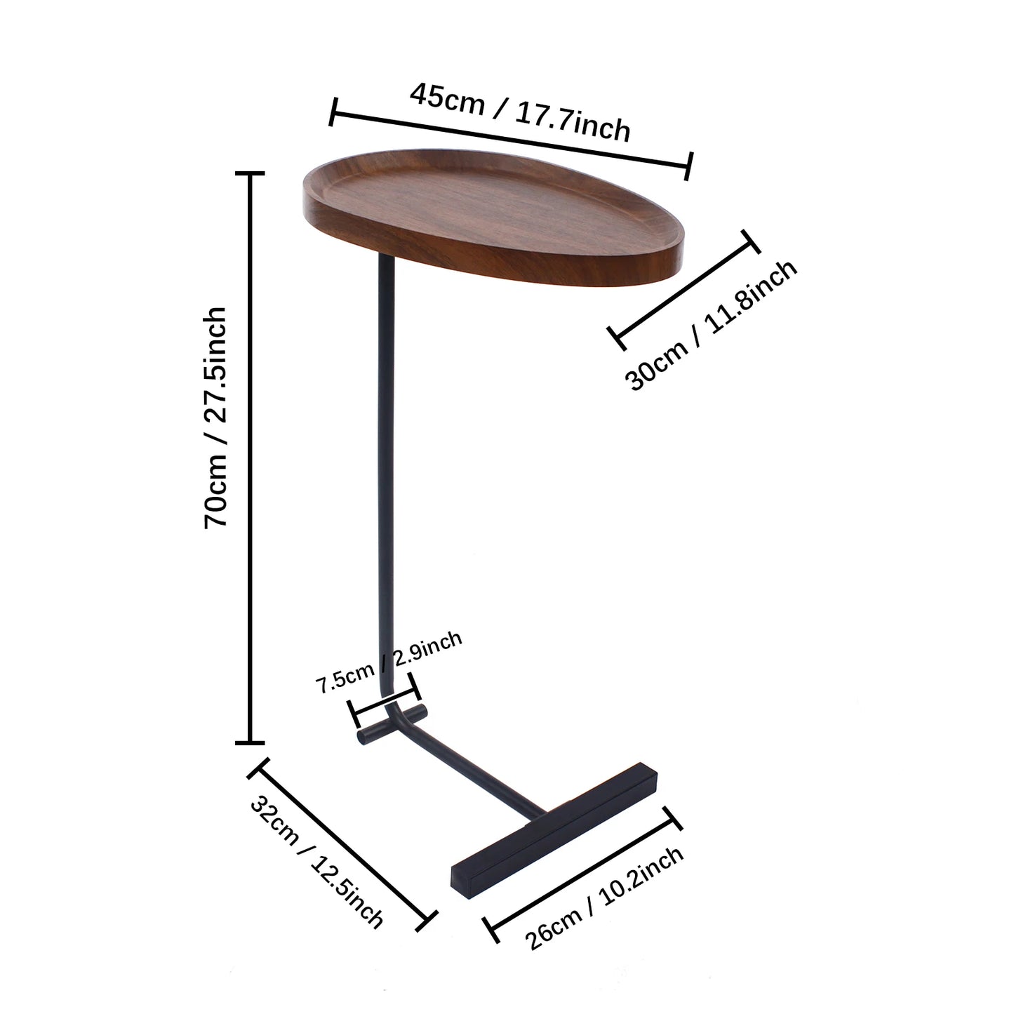 Modern Metal Base Nesting Set Side Table Living Room Storage Small End Table