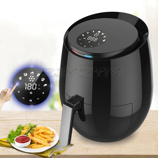 1400W Electric Air Fryer without Oil 5.2L Multifunctional Oil-Free Smart Deep Fryer Air Frying Machine Touch Screen 220-240V