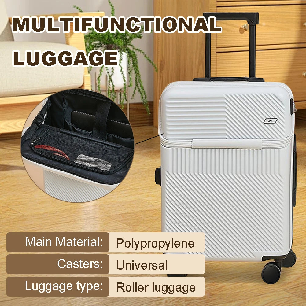 20 Inch Travel Luggage with Wheels Carry On Luggage Secure Password Lock Expandable Hardside Luggage for Getaways Business Trips