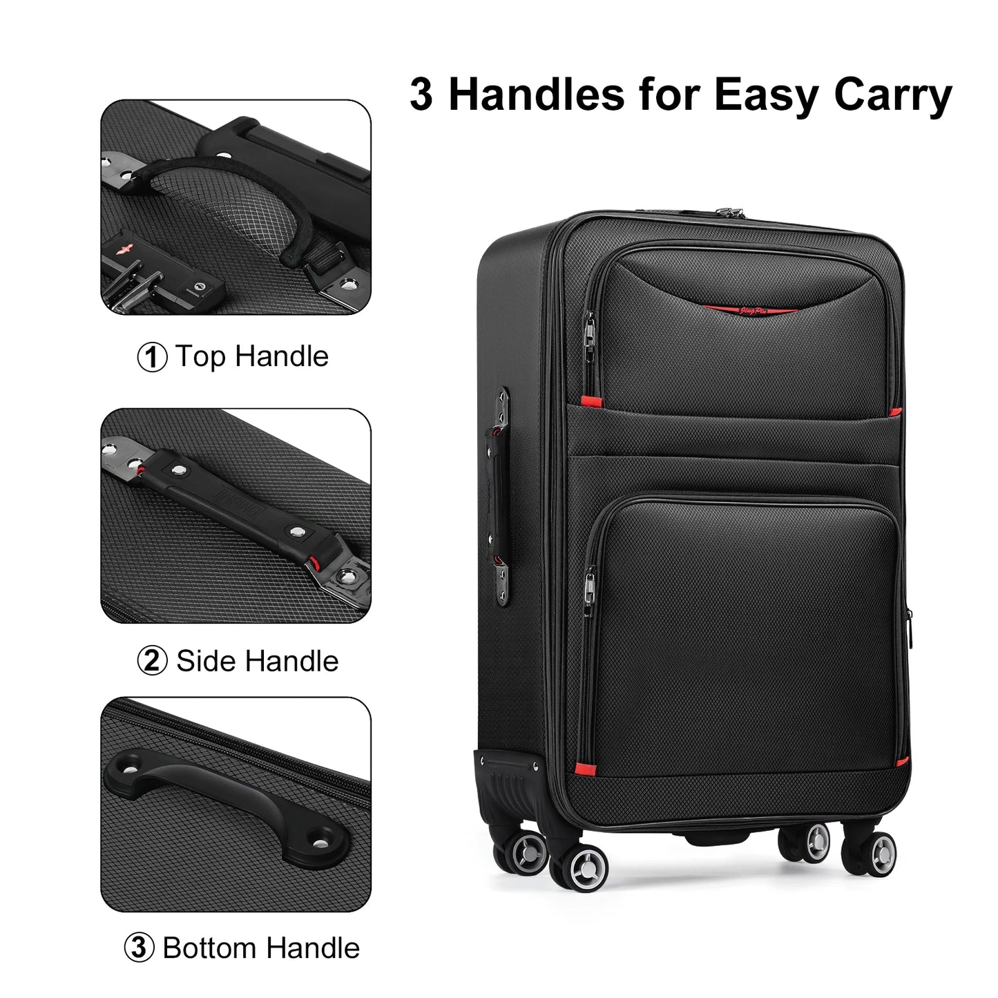 3PCS Luggage Set(20/24/28 inch) Ultra-light And Convenient Luggage Package Business Travel Luggage Package Family Travel Luggage