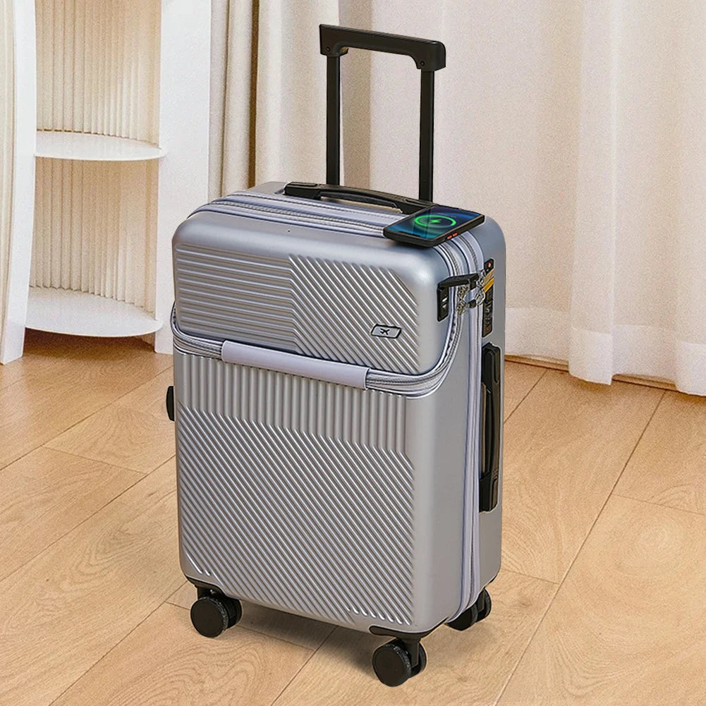 20 Inch Travel Luggage with Wheels Carry On Luggage Secure Password Lock Expandable Hardside Luggage for Getaways Business Trips