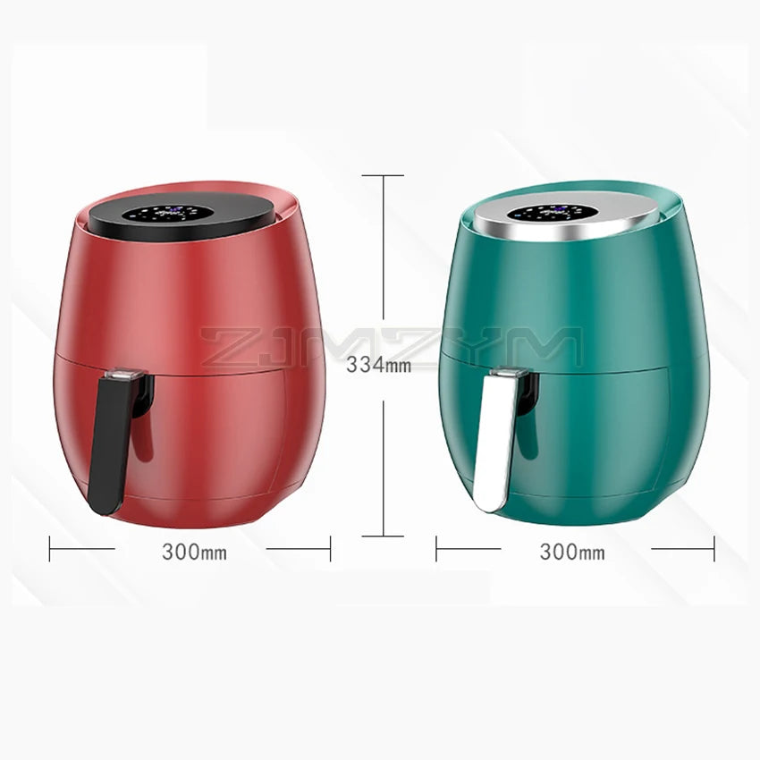 1400W Electric Air Fryer without Oil 5.2L Multifunctional Oil-Free Smart Deep Fryer Air Frying Machine Touch Screen 220-240V