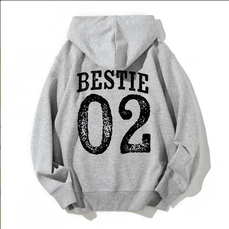 BFF Matching Best Friend Birthday Hoodies Women's Best Friend Bestie Sweatshirt Funny Coquette Pullover Top BFF Gifts For Girls