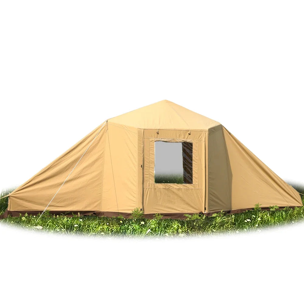 Luxury cabin camping equipment tents 4 person waterproof outdoor family largest camping tent